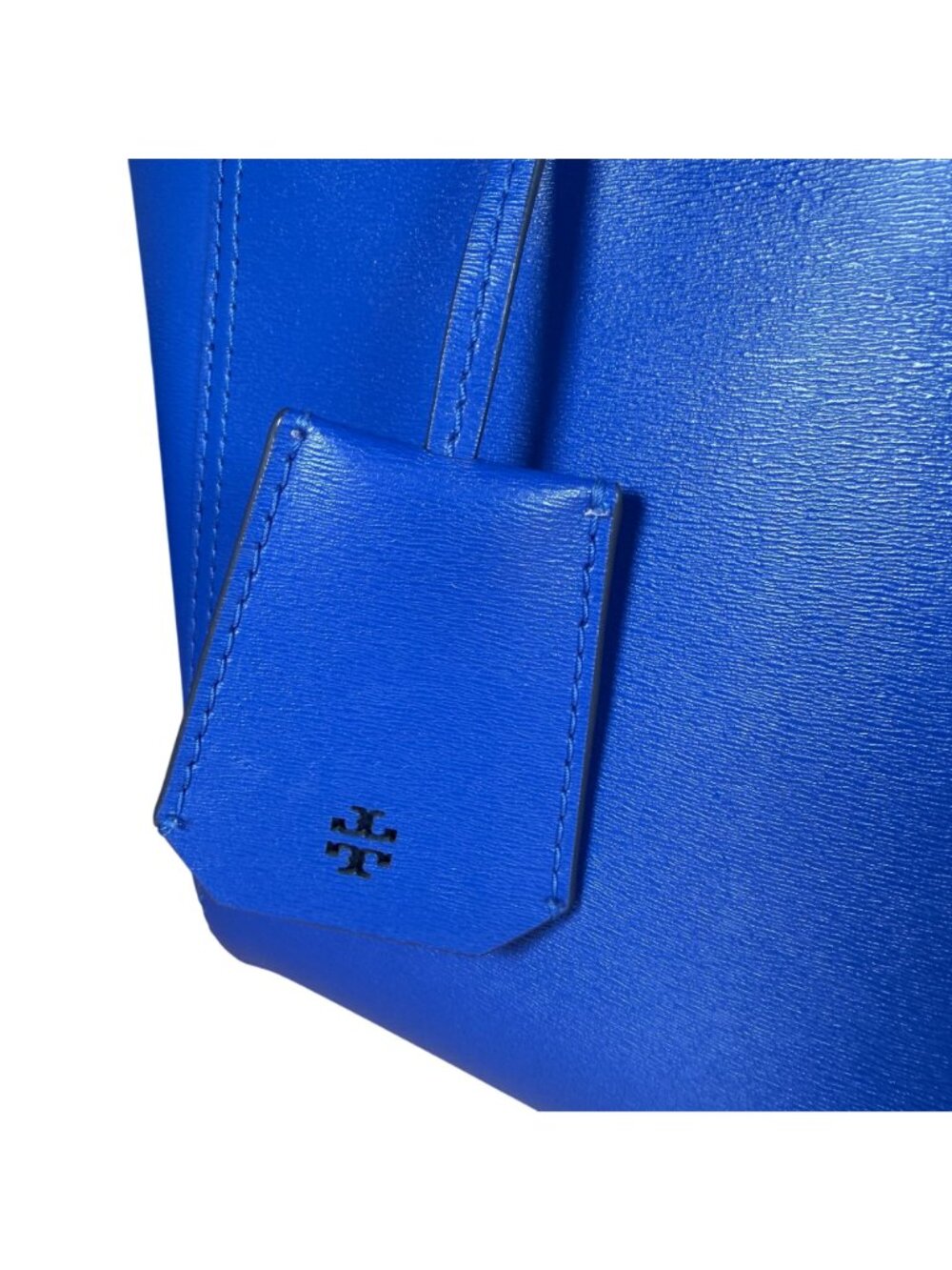Tory Burch Blue Leather Parker Tote Shoulder Bag - Picture 2 of 10